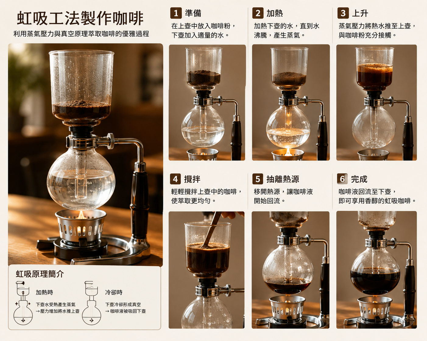 虹吸工法製作咖啡